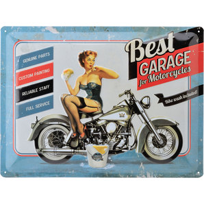 Plåtskylt "Best garage"