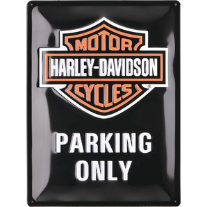 Plåtskylt "Harley parking only"
